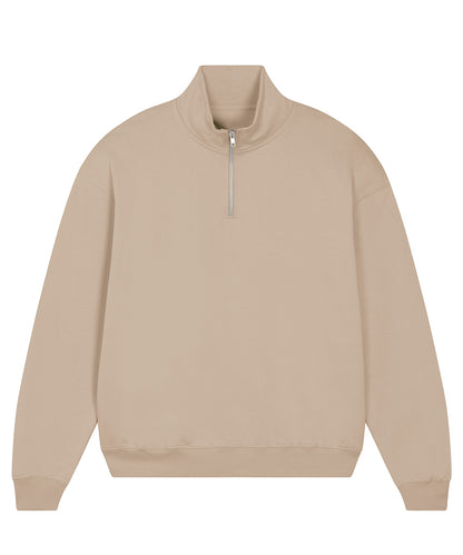 Stanley/Stella SX216 Unisex Miller dry 1/4 zip sweatshirt (STSU795) in Desert Dust