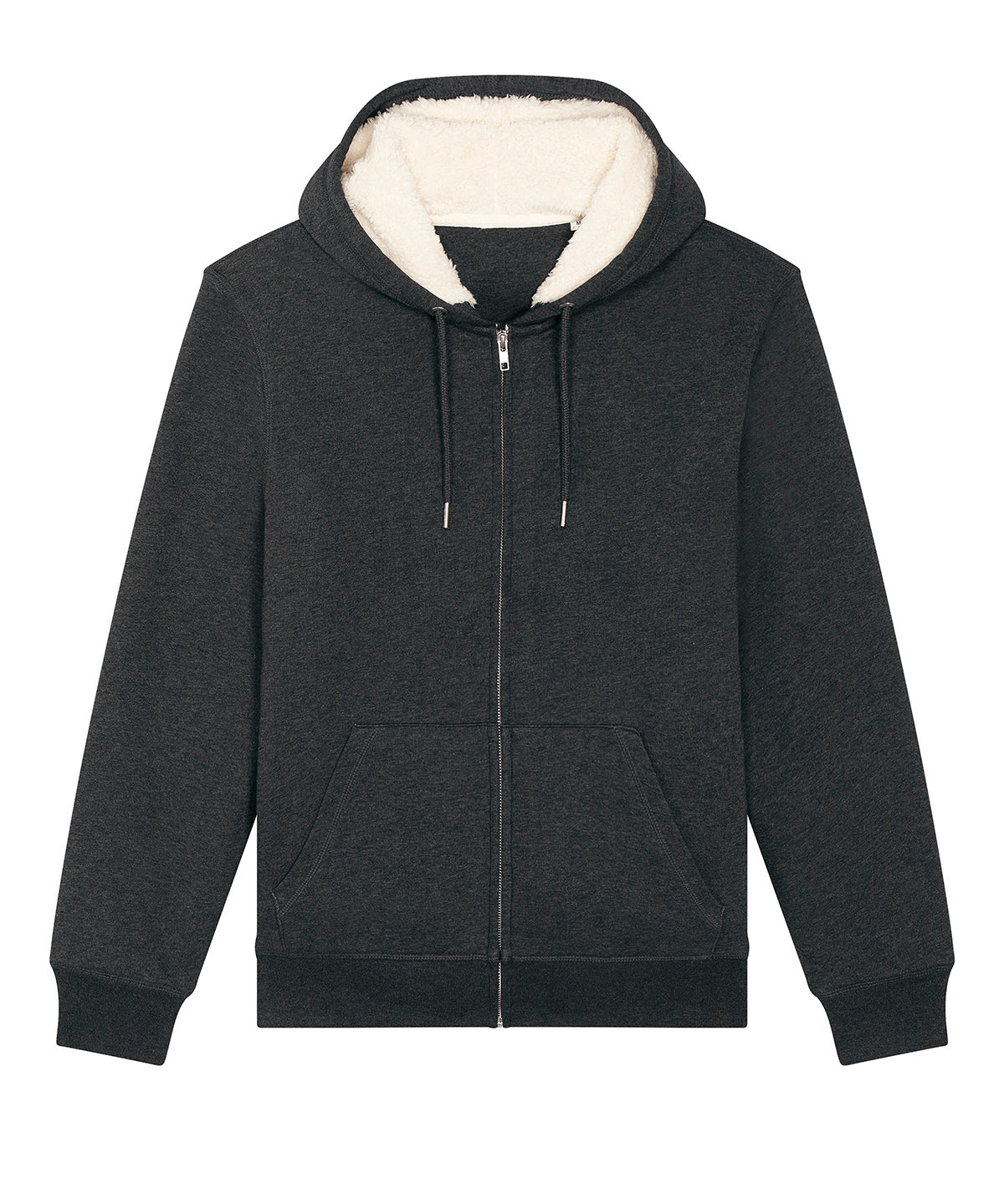 Stanley/Stella SX222 Unisex Hygger sherpa zip-through sweatshirt (STSU956) in Dark Heather Grey
