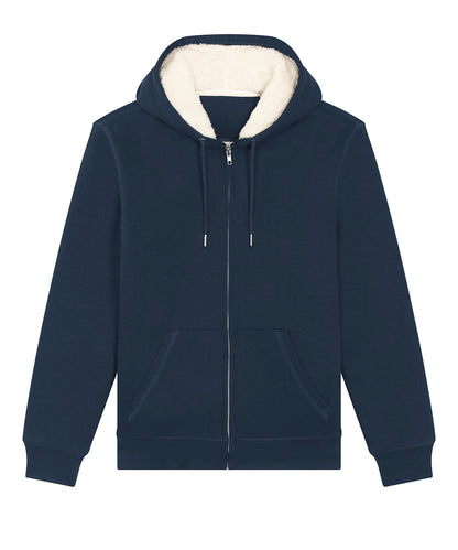 Stanley/Stella SX222 Unisex Hygger sherpa zip-through sweatshirt (STSU956) in French Navy
