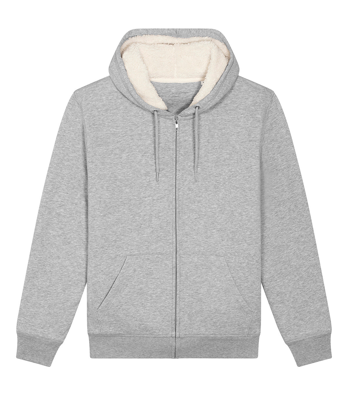 Stanley/Stella SX222 Unisex Hygger sherpa zip-through sweatshirt (STSU956) in Heather Grey