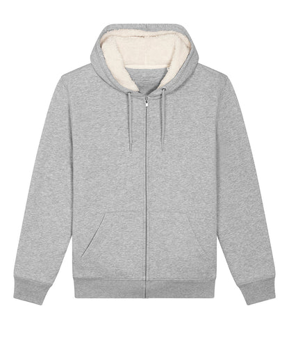 Stanley/Stella SX222 Unisex Hygger sherpa zip-through sweatshirt (STSU956) in Heather Grey