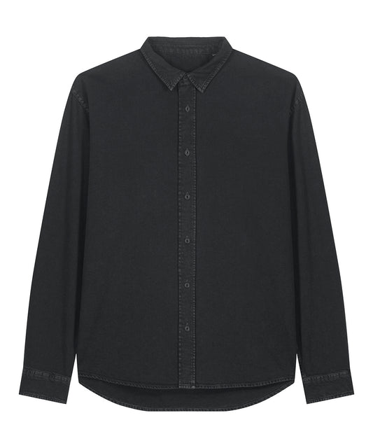 Stanley/Stella SX273 Worker shirt (STWU975) in Garment Dyed Black Rock