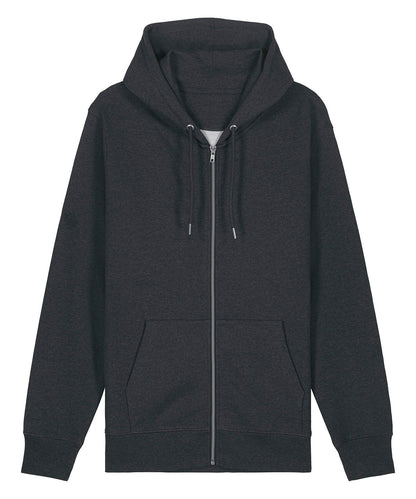 Stanley/Stella SX712 Unisex Cultivator 2.0 iconic zip-thru hoodie sweatshirt (STSU179) in Dark Heather Grey