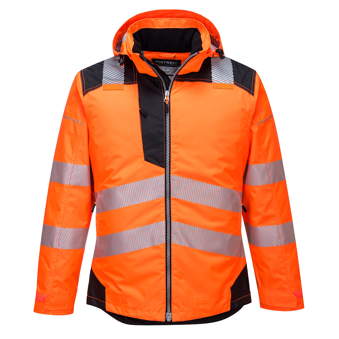 Portwest T400 PW3 Hi-Vis Winter Jacket in Orange/Black