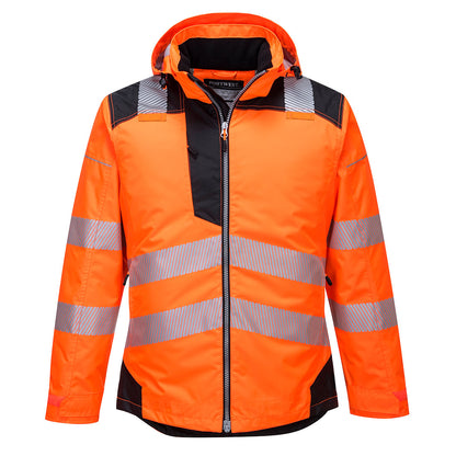 Portwest T400 PW3 Hi-Vis Winter Jacket in Orange/Black