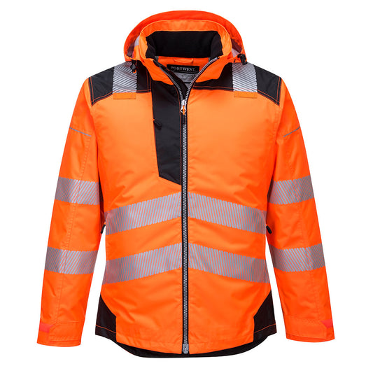 Portwest T400 PW3 Hi-Vis Winter Jacket in Orange/Black