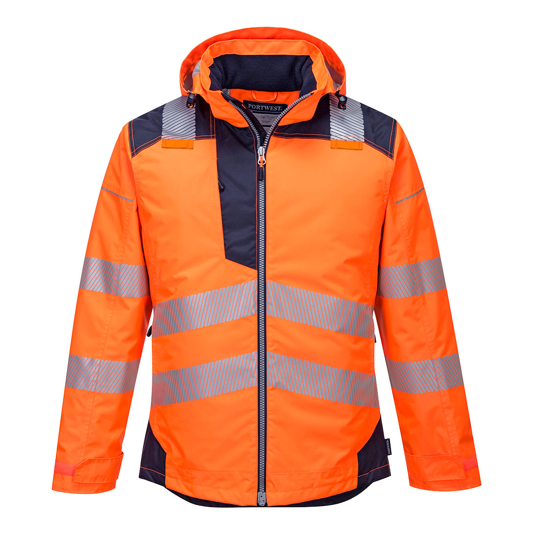 Portwest T400 PW3 Hi-Vis Winter Jacket in Orange/Grey