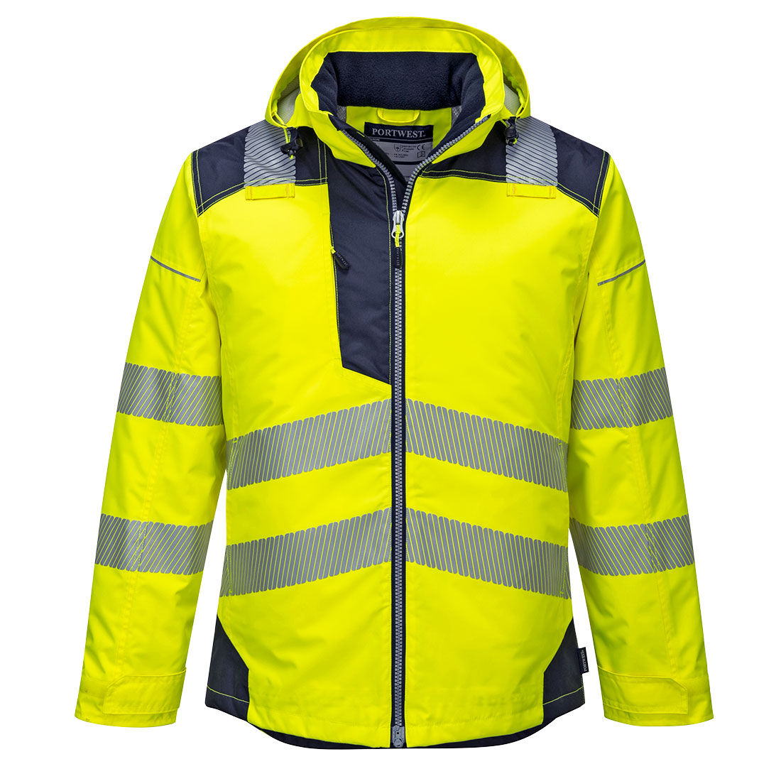 Portwest T400 PW3 Hi-Vis Winter Jacket in Orange/Grey