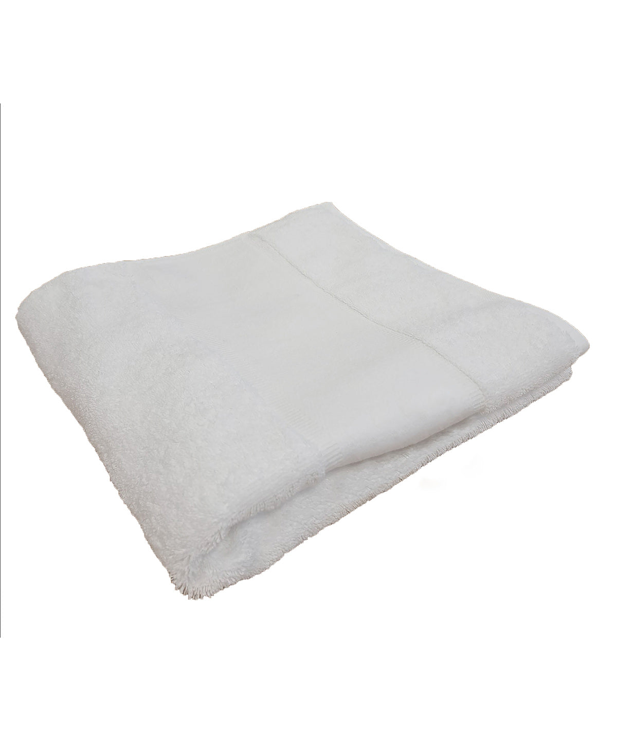 Towel City TC503 Organic hand towel with printable border in White