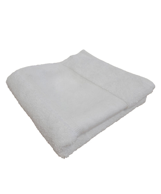 Towel City TC504 Organic bath towel with printable border in White