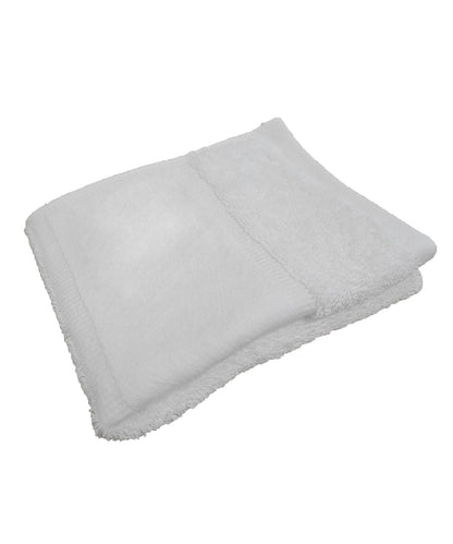 Towel City TC505 Organic guest towel with printable border in White