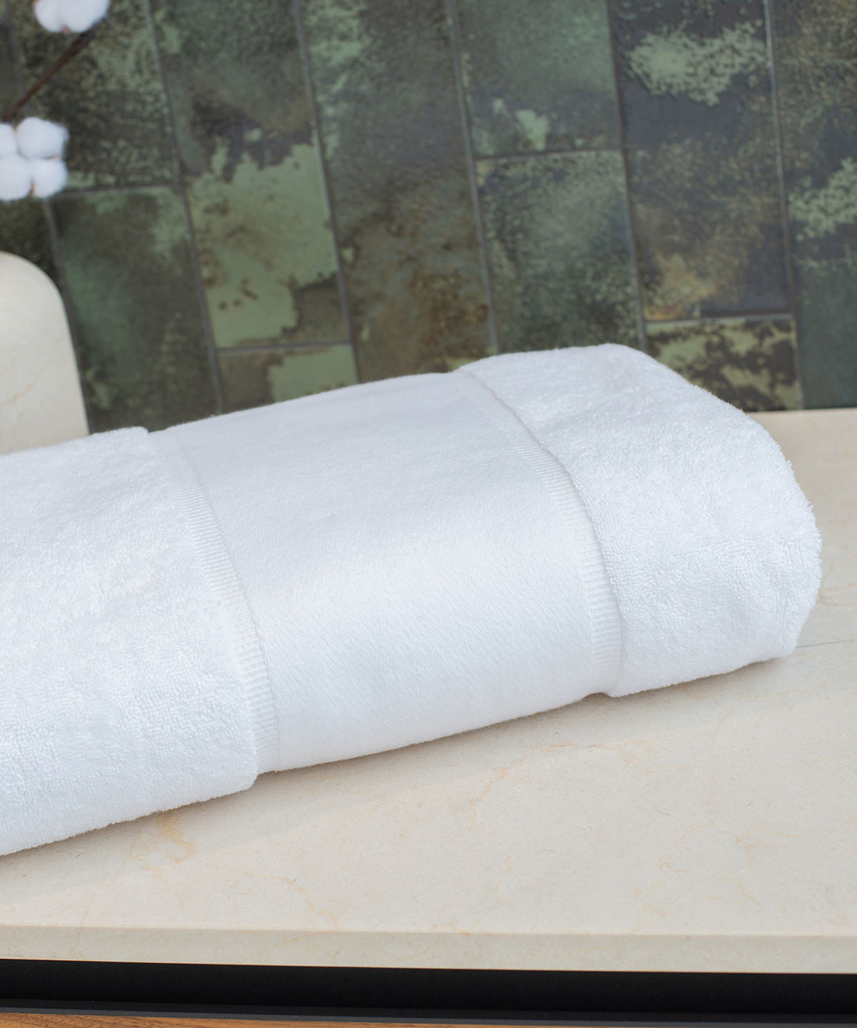 Towel City TC506 Organic bath sheet with printable border