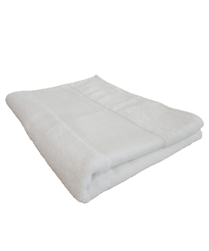 Towel City TC506 Organic bath sheet with printable border in White