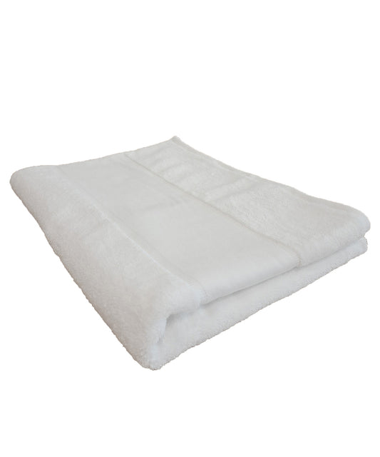 Towel City TC506 Organic bath sheet with printable border in White