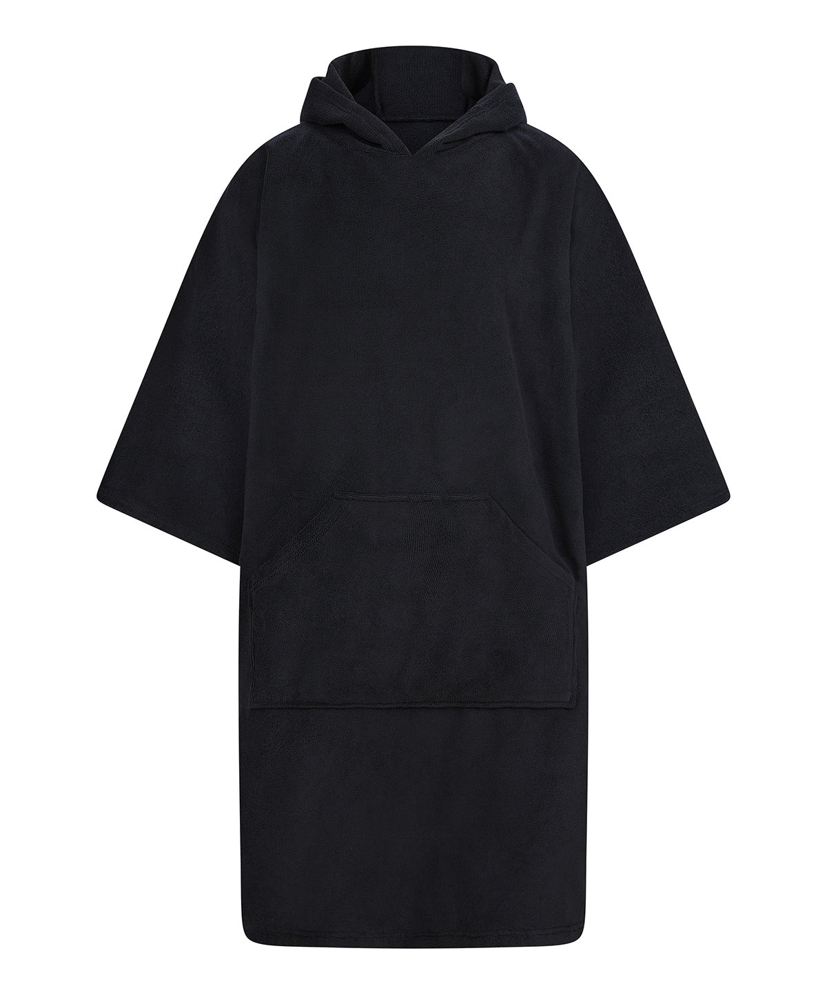 Towel City TC810 Adults poncho in Black