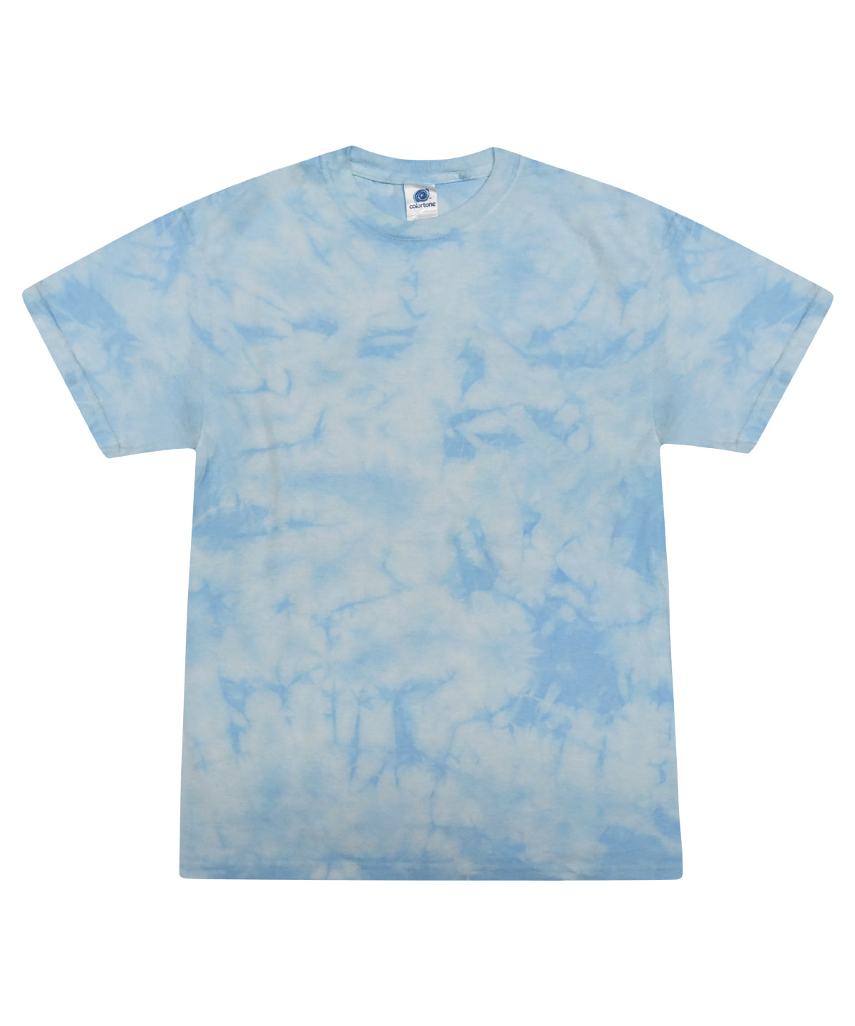 Colortone TD02M Tie-dye shirt in Crystal Carolina Blue