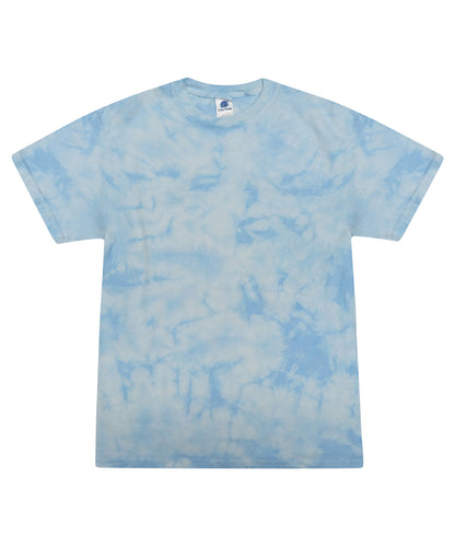 Colortone TD02M Tie-dye shirt in Crystal Carolina Blue