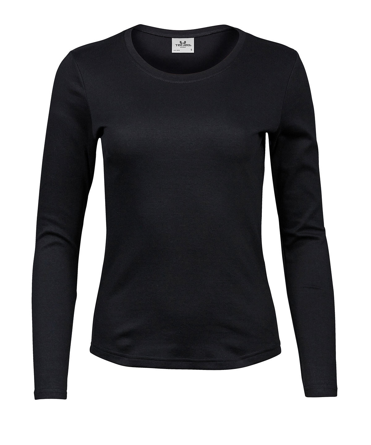 Tee Jays TJ004 Women’s long sleeve interlock tee (590) in Black