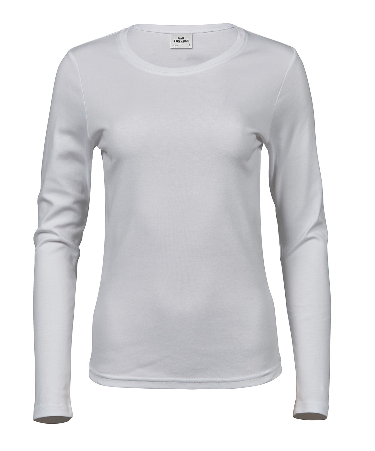 Tee Jays TJ004 Women’s long sleeve interlock tee (590) in White