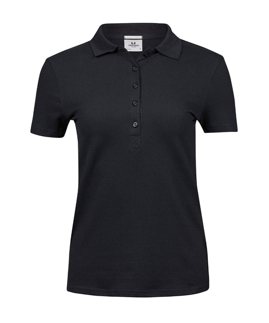 Tee Jays TJ008 Women’s luxury stretch polo (145) in Black