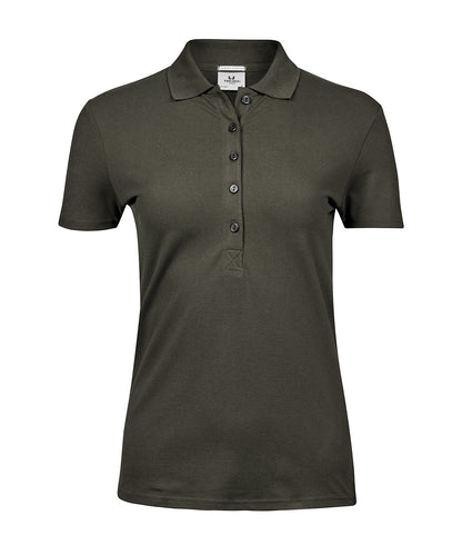 Tee Jays TJ008 Women’s luxury stretch polo (145) in Deep Green