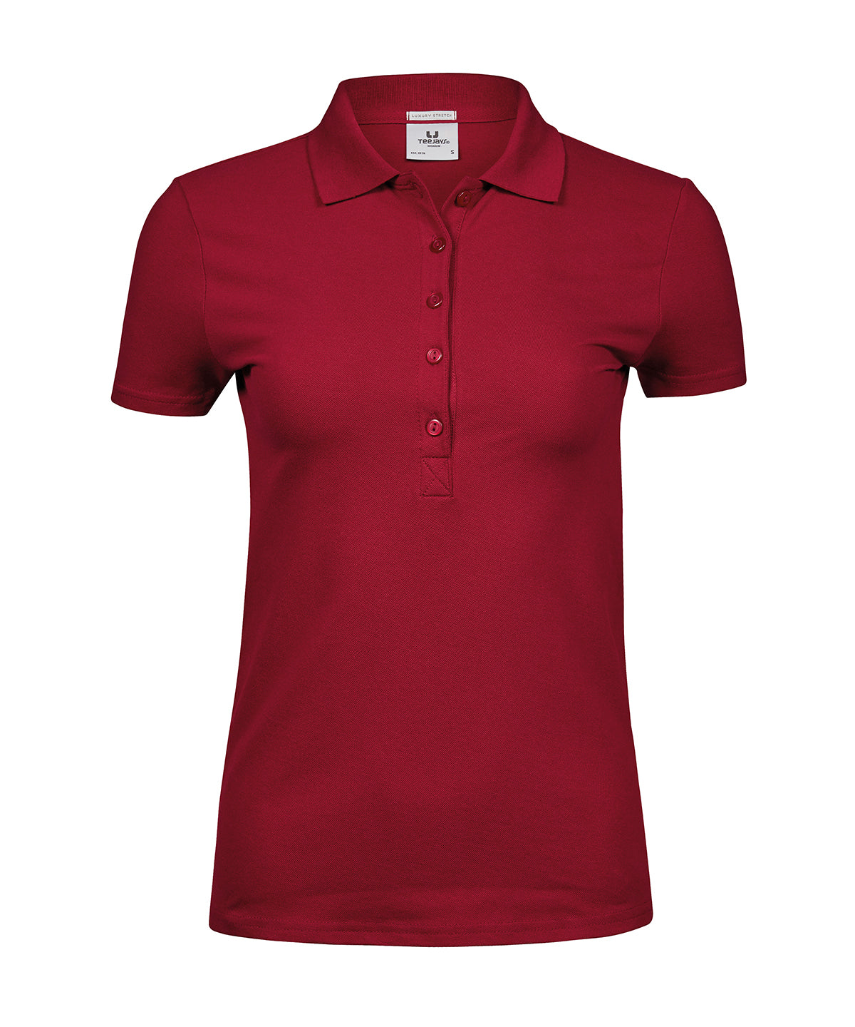 Tee Jays TJ008 Women’s luxury stretch polo (145) in Deep Red