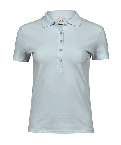 Tee Jays TJ008 Women’s luxury stretch polo (145) in Ice Blue