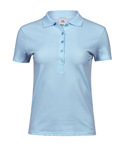 Tee Jays TJ008 Women’s luxury stretch polo (145) in Light Blue