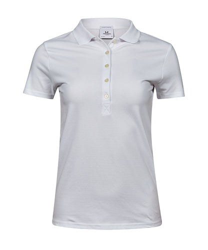 Tee Jays TJ008 Women’s luxury stretch polo (145) in White