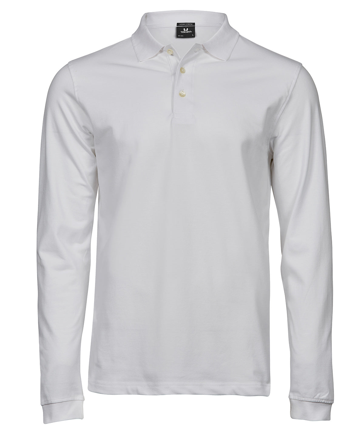 Tee Jays TJ010 Luxury stretch long sleeve polo (1406) in White