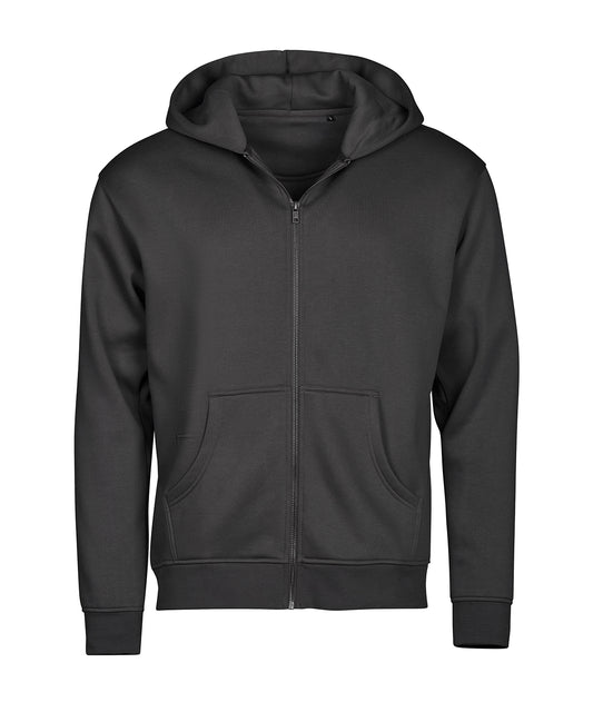 Tee Jays TJ014 UNLABELED hooded full-zip sweatshirt (5154) in Black