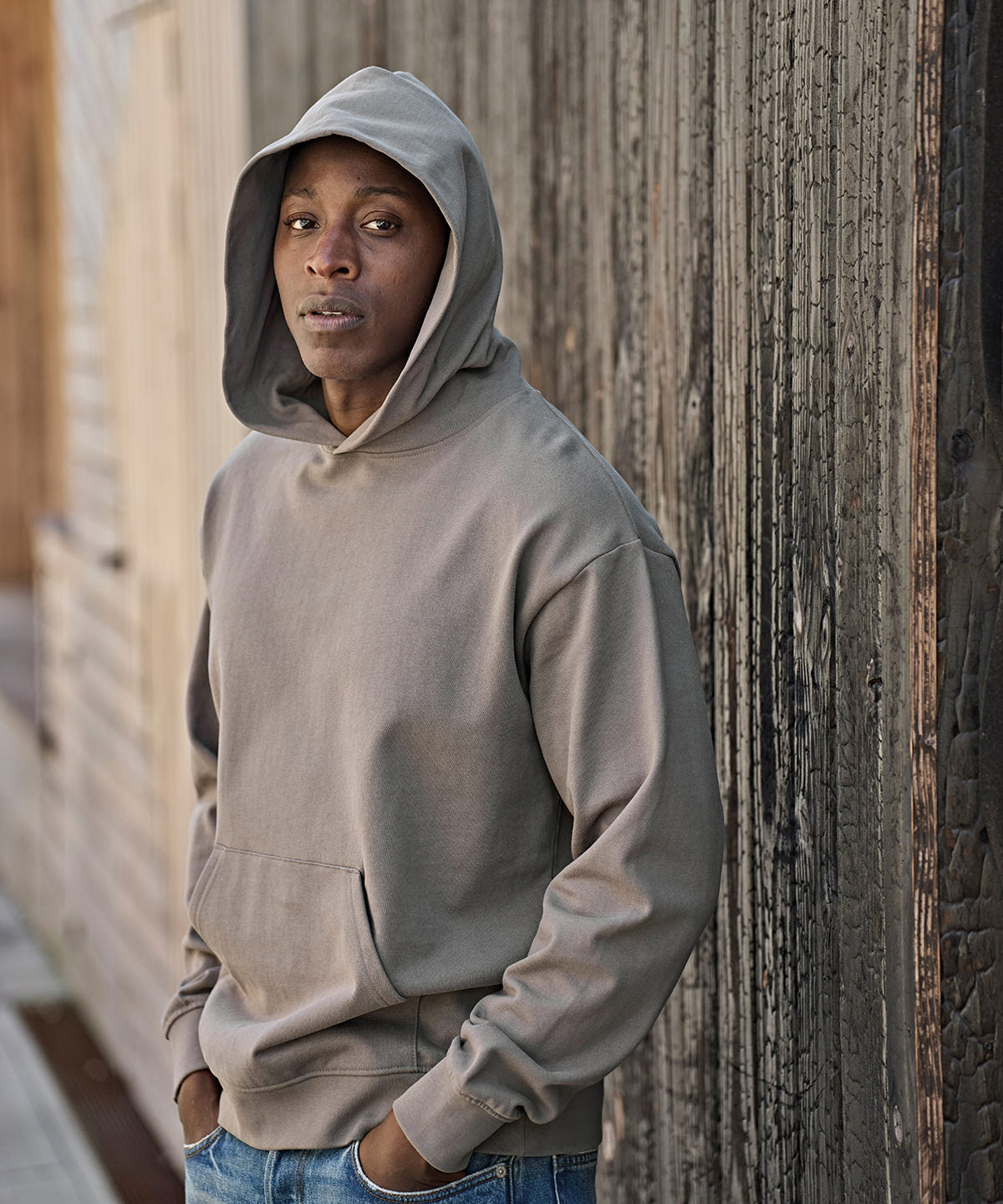 Tee Jays TJ015 UNLABELED heavy loose-fit hooded sweatshirt (5162)