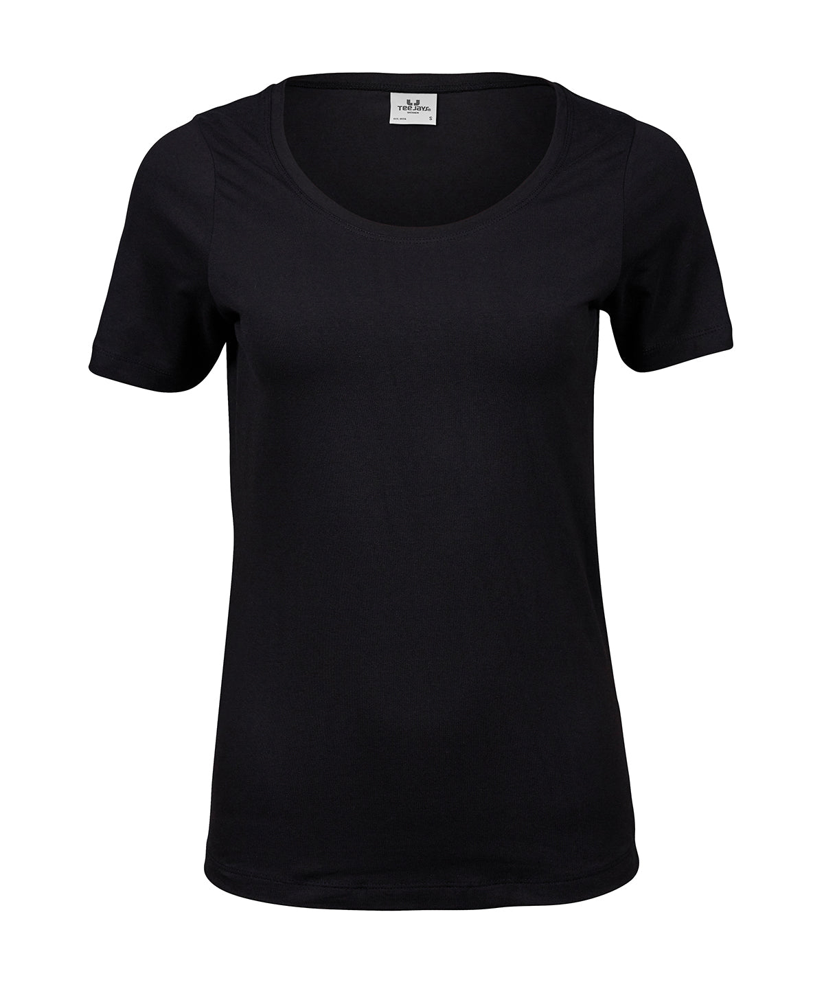 Tee Jays TJ024 Women’s stretch tee (450) in Black