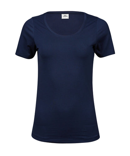Tee Jays TJ024 Women’s stretch tee (450) in Navy