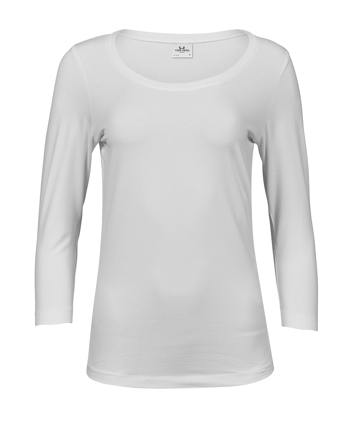 Tee Jays TJ025 Women’s stretch 3/4-sleeve tee (460) in White