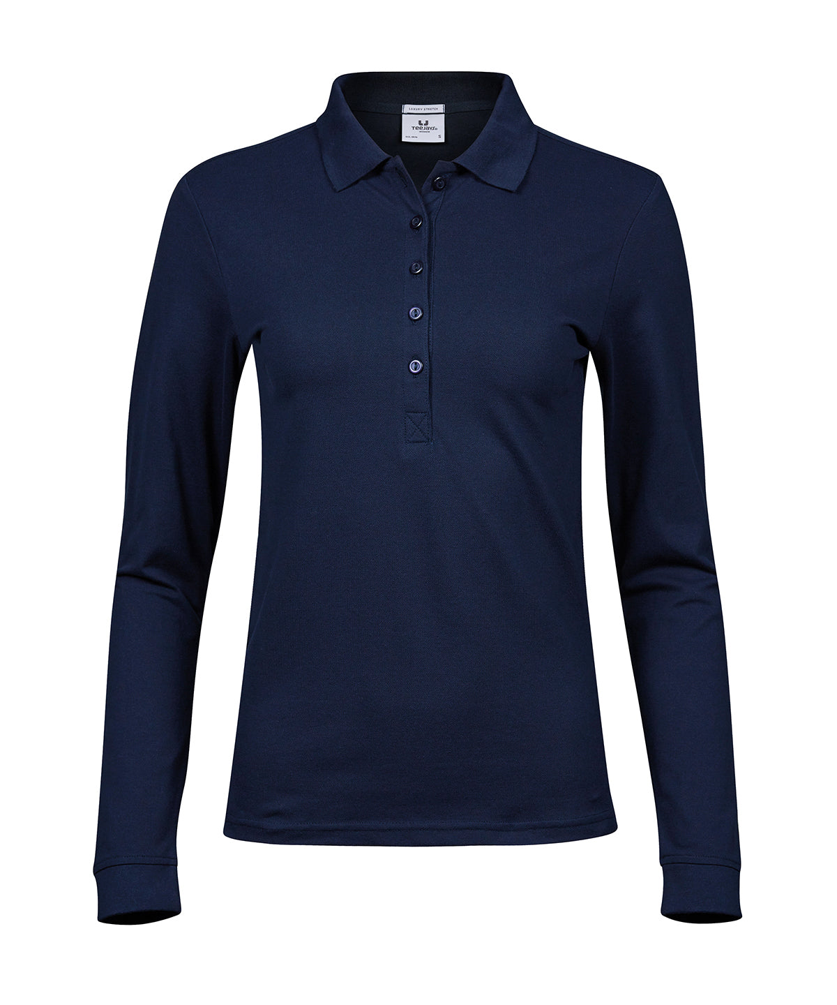 Tee Jays TJ029 Women’s luxury stretch long sleeve polo (146) in Navy
