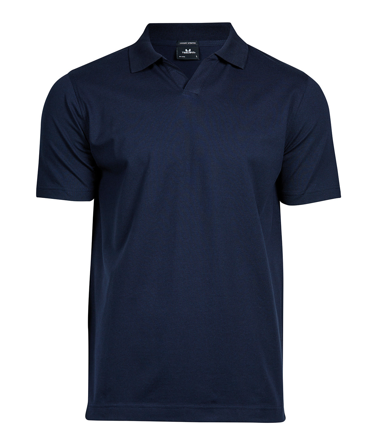 Tee Jays TJ031 Luxury stretch v-neck polo (1404) in Navy