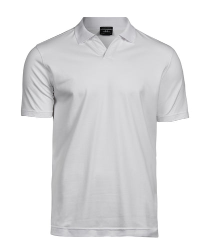 Tee Jays TJ031 Luxury stretch v-neck polo (1404) in White