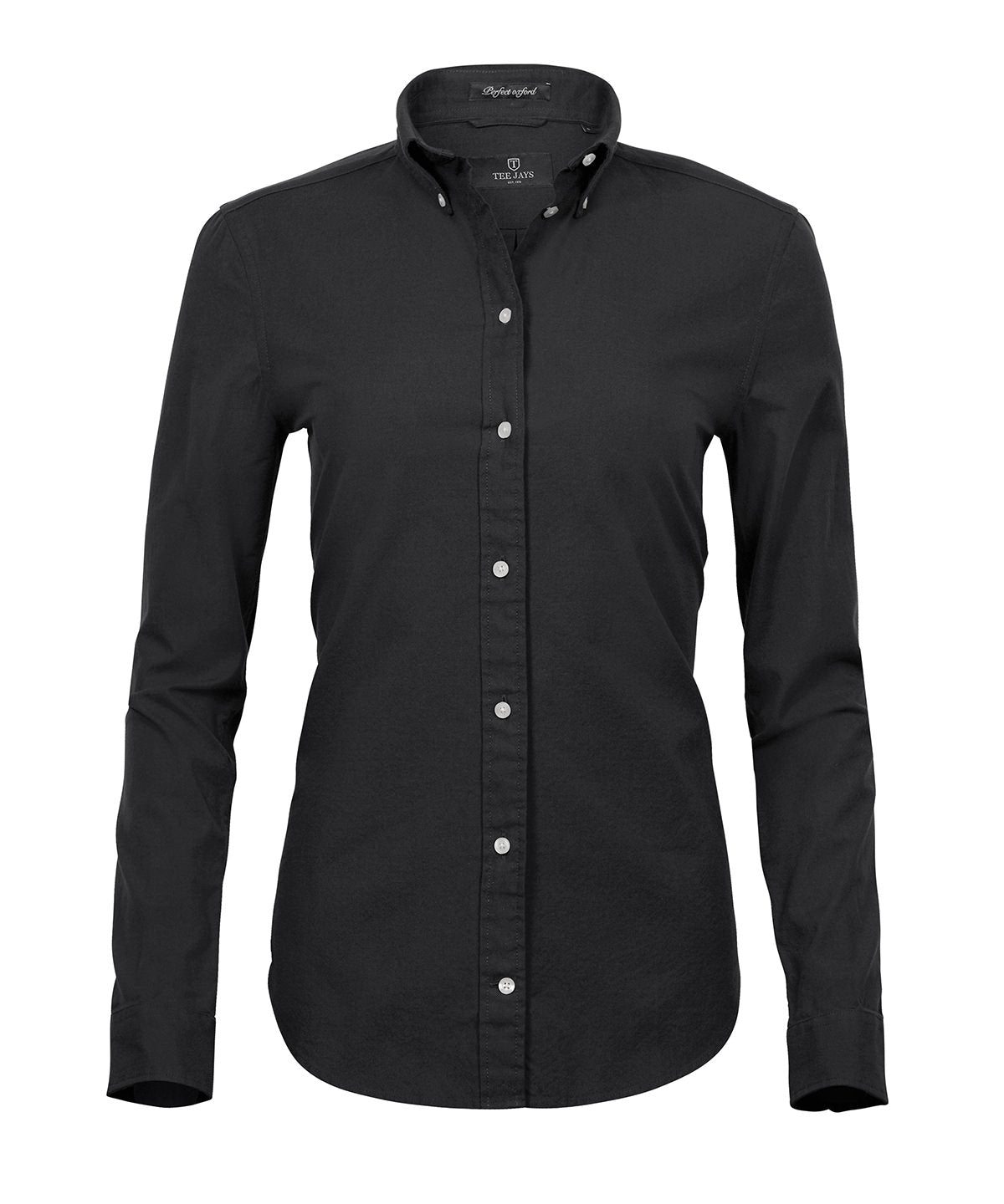Tee Jays TJ036 Women’s perfect Oxford shirt (4001) in Black