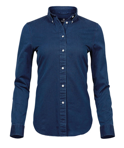 Tee Jays TJ038 Women’s casual twill shirt (4003) in Indigo