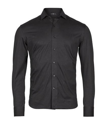 Tee Jays TJ043 Active stretch shirt (4030) in Black