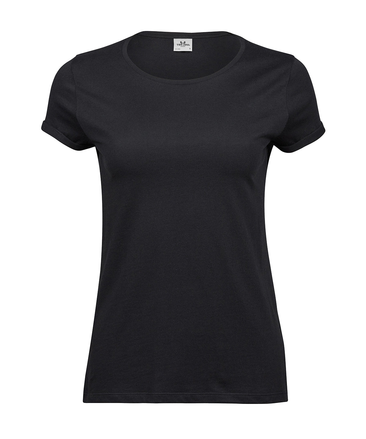 Tee Jays TJ047 Women’s roll-up tee (5063) in Black