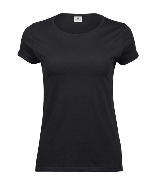Tee Jays TJ047 Women’s roll-up tee (5063) in Black
