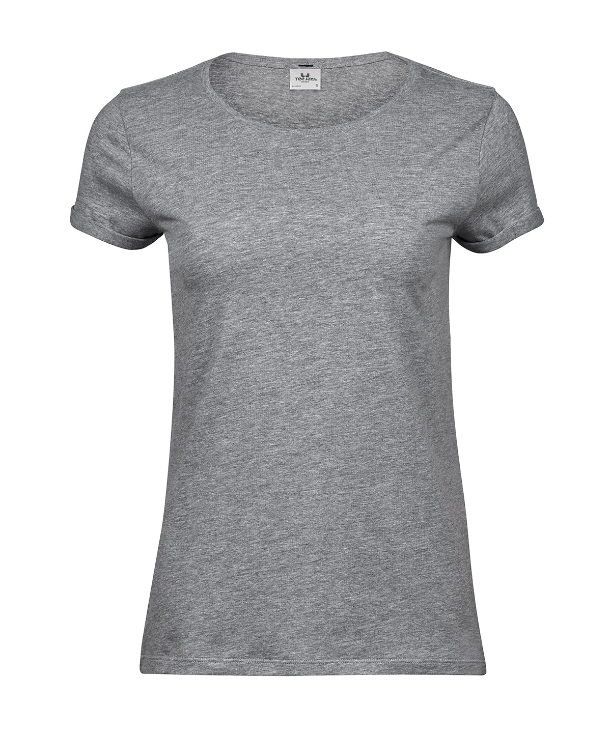 Tee Jays TJ047 Women’s roll-up tee (5063) in Heather Grey
