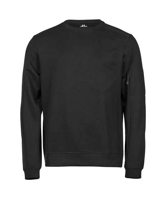 Tee Jays TJ064 Athletic crew neck sweatshirt (5700) in Black