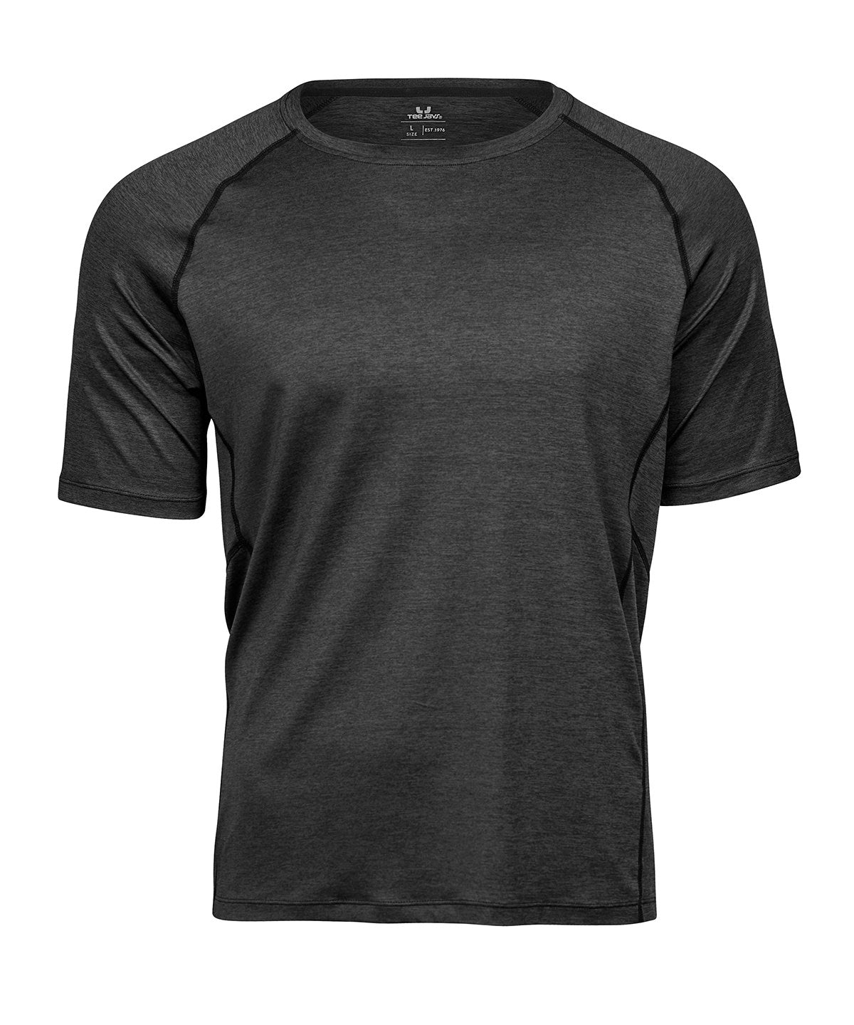 Tee Jays TJ072 CoolDry tee (7020) in Black Melange