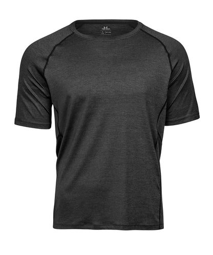 Tee Jays TJ072 CoolDry tee (7020) in Black Melange