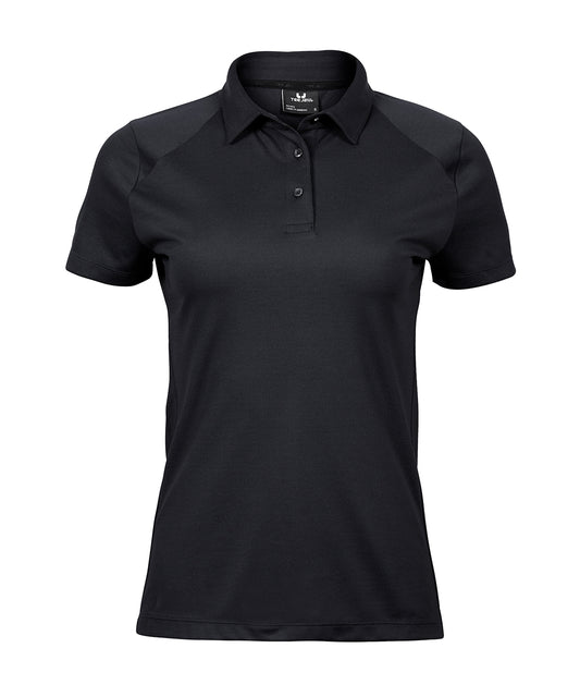 Tee Jays TJ075 Women’s luxury sport polo (7201) in Black