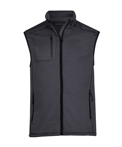 Tee Jays TJ082 Stretch fleece bodywarmer (9104) in Dark Grey