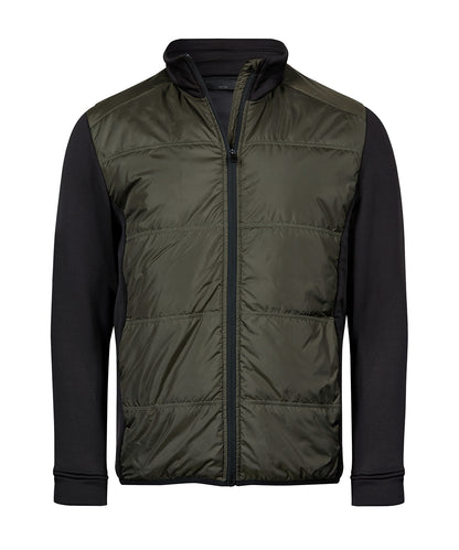 Tee Jays TJ083 Hybrid-stretch jacket (9110) in Deep Green/Black